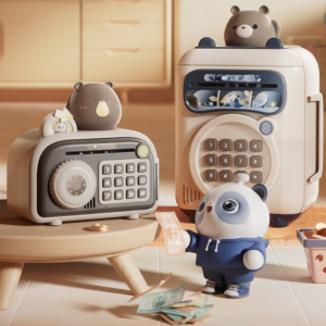 Children’s Savings Piggy Bank – Safe Design with Fingerprint & Password