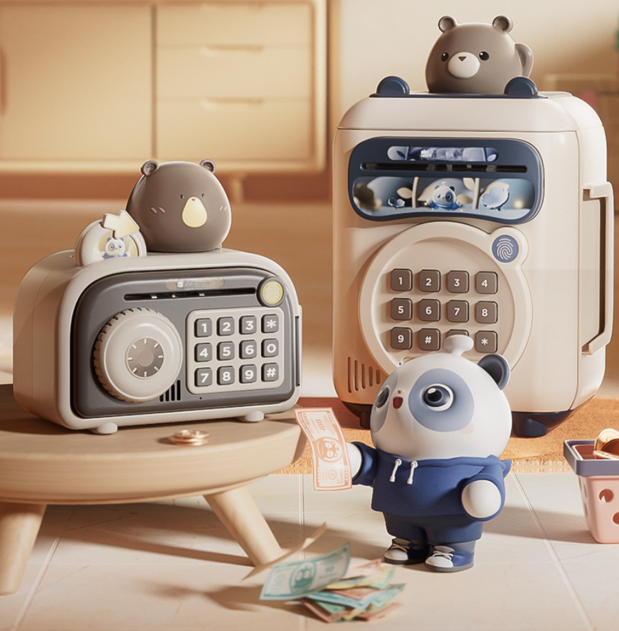Children’s Savings Piggy Bank – Safe Design with Fingerprint & Password