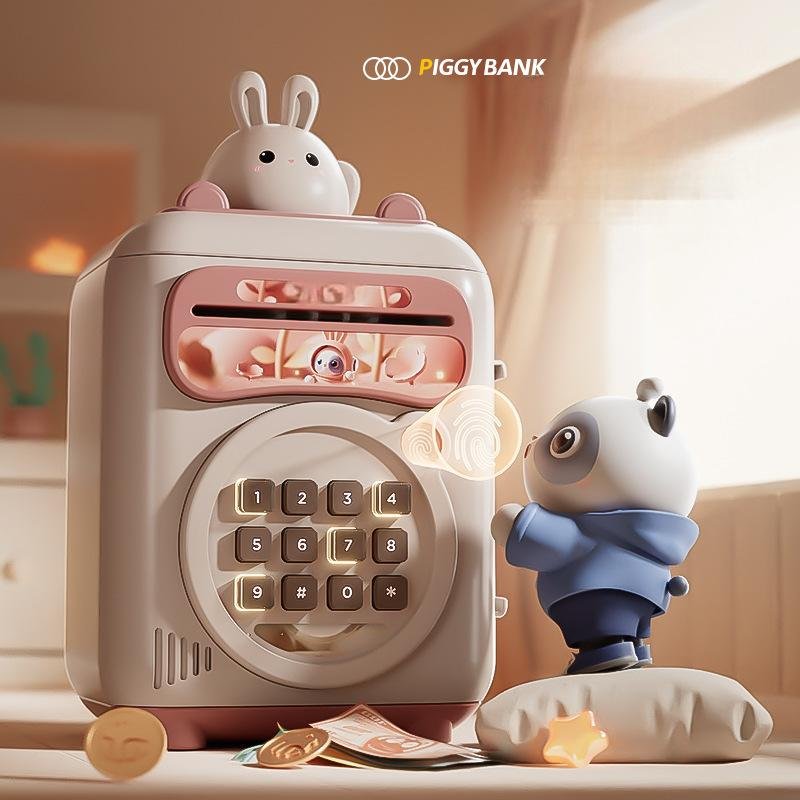 Children’s Savings Piggy Bank – Safe Design with Fingerprint & Password - Image 3