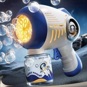 Space Bubble Machine – Handheld Automatic Gatling Bubble Gun Toy for Kids, Boys & Girls, Trending